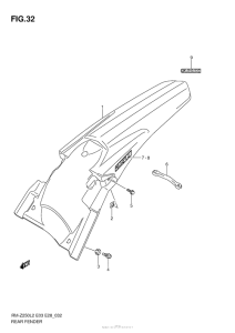 RM-Z250 Задний бампер