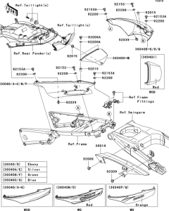ZX1400 Боковые обтекатели