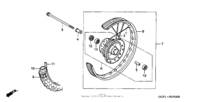 XR70R Переднее колесо