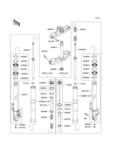 KLE650 Передняя вилка