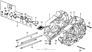 CT70 Crankcase + oil pump