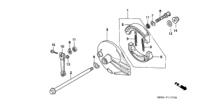 NX250 Задний тормоз