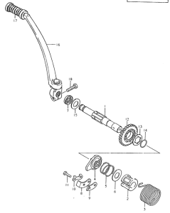 TS125 Ножной стартер