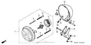 VT1100C Фара головного света
