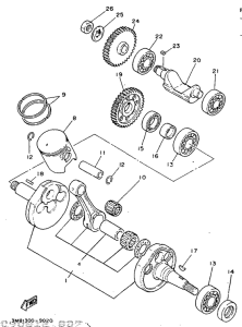  Коленчатый вал и поршни