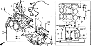 RVF750 Картер двигателя