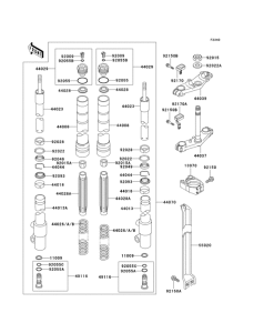 KX100 Передняя вилка