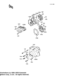 KZ1100 Крышки двигателя