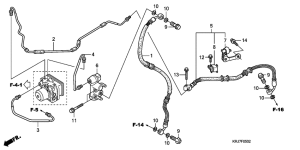 FES150 (ABS) Шланги и трубки заднего тормоза