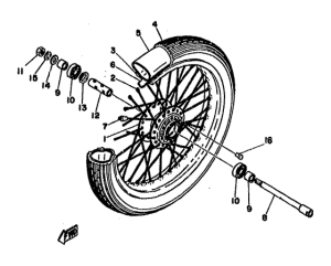 TZ250F Переднее колесо