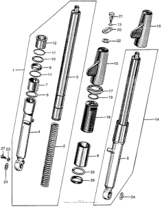 CA175 Ca175 front fork