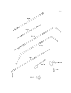 ZX1100 Тросы управления
