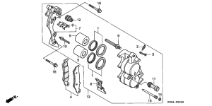 XLR125 Передний суппорт