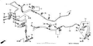 FSC600 Rear brake pipe (fsc600'02 / d'03-'...