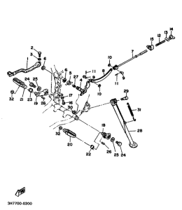 XT500 Stand. footrest