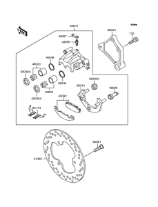 ZX250 Задний суппорт