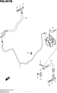 UH200 Rear Brake Hose (Uh200Al6 P33)