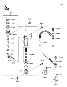 KX100 リヤマスタシリンダ
