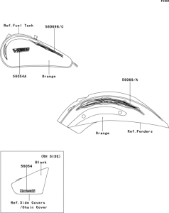 VN900 Decals(orange)(ccfa)