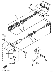YZ80 YZ80D Задняя подвеска