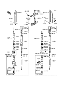 KLX250 Передняя вилка