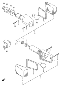 GSF600 Поворотники