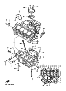YZF-R6S Картер двигателя