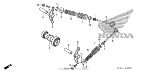 CRF70F Распределительный вал и клапана