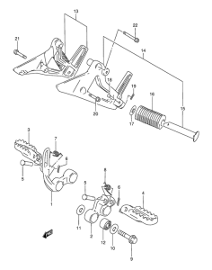 DR800 Подножки
