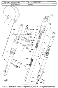 IT250F Передняя вилка