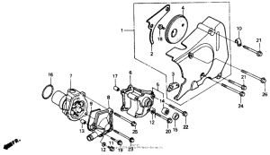 VTR250 Крышка картера левая