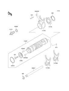 ZR550 Change drum / shift fork