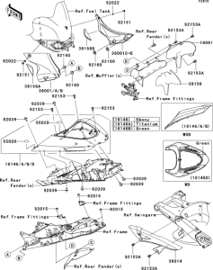 ZX1000 Боковые обтекатели