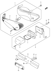 UE125 Задний фонарь