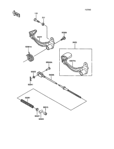 KL250 Педаль тормоза