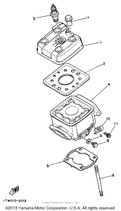 DT50W Cylinder head - cylinder