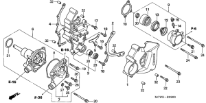 VFR800 (ABS) Водяная помпа