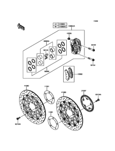 ZX1400 Передний тормоз
