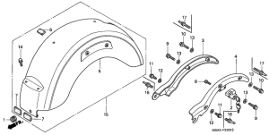 VT750C2 Заднее крыло