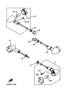 XV400 Rear flasher light assy
