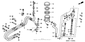 VFR800 Задний тормозной цилиндр