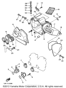 XS400J Воздушный фильтр