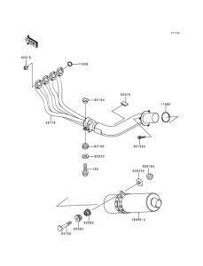 ZX600 Muffler comp