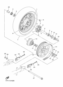 XVS950CU リヤ ホイール