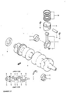 GSX400 Вал коленчатый