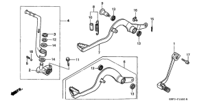 CR80RB Pedal / kick starter arm