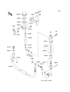 VN1600 Задний торм цилиндр