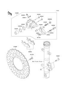 EX250 Передний тормоз