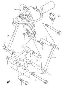 GSX750 Втулки заднего рычага