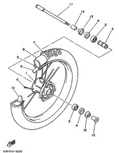 YZ125B Переднее колесо